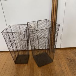 Tall Wire Mesh Bins/Baskets