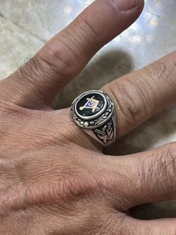 For Wedding 925 Sterling Silver Masonic Ring  Size 10.5 $200 pick up in Miami Lakes 