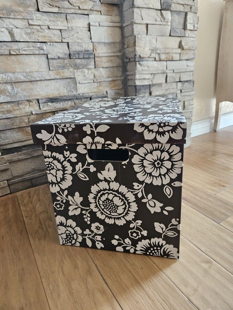 Large Decorative Storage Box. ( 19" Wide X 13.5" Depth X 14" Height ).