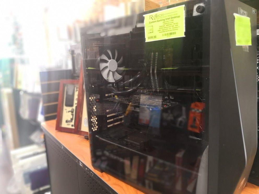 Custom Gaming Intel Desktop
Intel Core i7-7700K
4.20GHz Six-Cores
16GB RAM
480GB SSD + 1TB HDD
NVIDIA GeForce GTX 1080 8GB
HDMI DisplayPort
