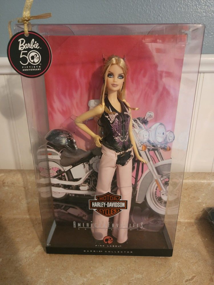 Barbie 50th Anniversary Harley Davidson American Favorites Pink Label Doll