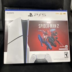 PlayStation 5 Slim 1TB Disc Drive Edition with Spider-Man 2 Brand New Sealed