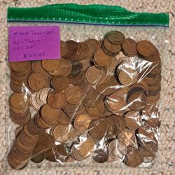 Wheat Pennys Mixed Teens-20s Total of 221