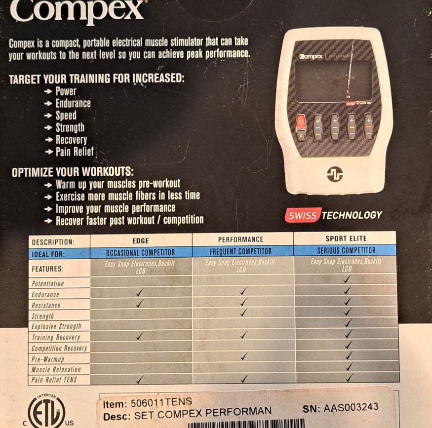 COMPEX PERFORMANCE 2.0 MUSCLE STIMULATOR — Ohio Outside