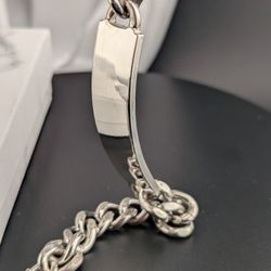 B20-✨925 Sterling Silver ID Bracelet 47.20g.|8"|9mm✨