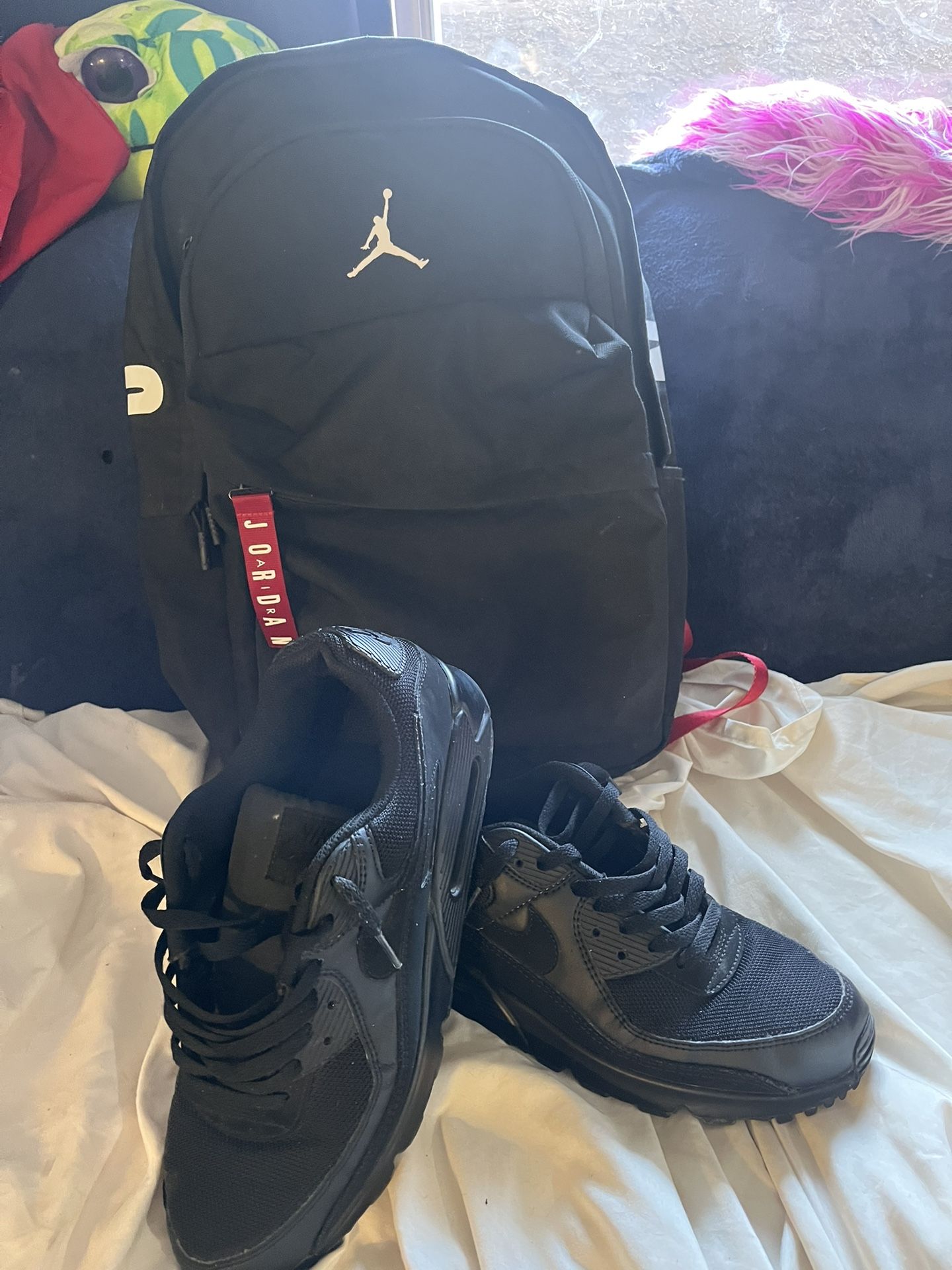 Nike AirMacs And Jordan Bookbag