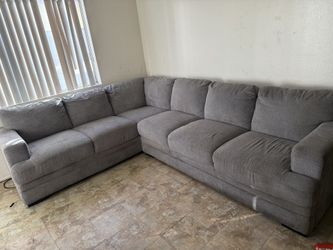 Sectional 2 Pieces Color Light Gray
