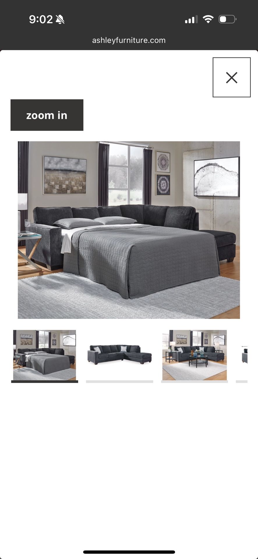 Ashley 2-Piece Sectional Sofa with ottoman
