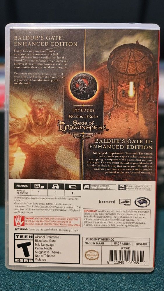 Baldurs Gate Enhanced Edition For Switch
