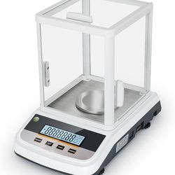 500g Analytical Lab Balance with 0.001g Ultra-Precision, Digital Scale Multi-Functional Units Plug-in Exclusive 500g Weight - Ideal for Laboratories, 