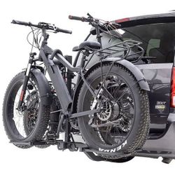(New in Box) $115 Heavy Duty 2-Bike Rack, Wobble Free Tilting Electric Bicycle Carrier 160lbs Capacity, 2” Hitch
