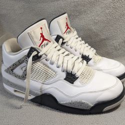 Nike Air Jordan 4 Retro White Cement 840606 - 192 Size Men's 12 With Box