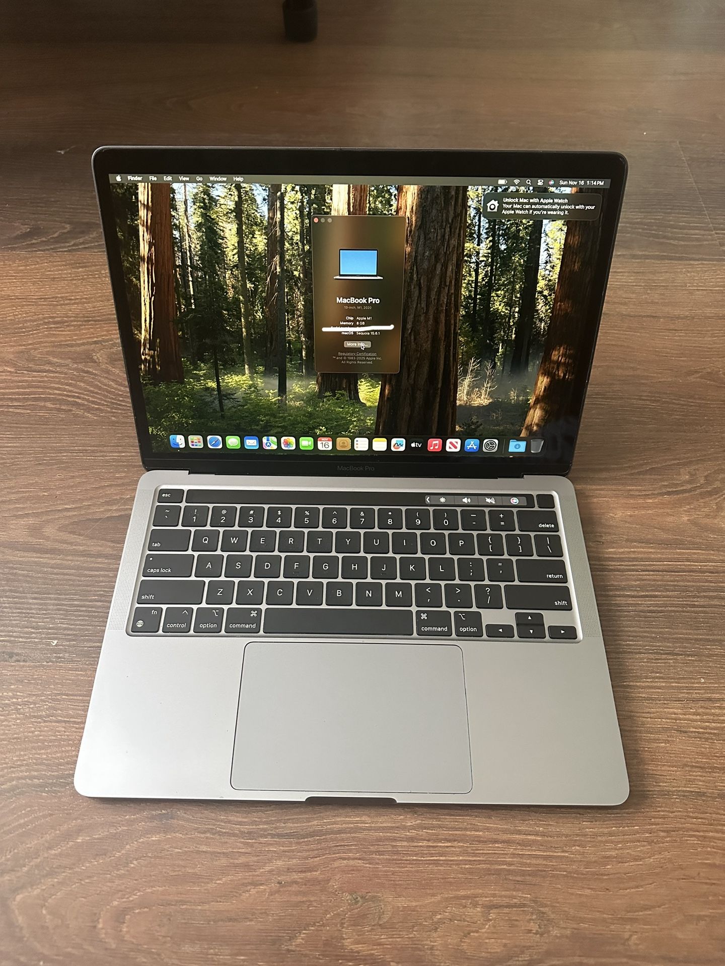 Macbook Pro 2020 13” M1, Gray 512 GB, 8GB