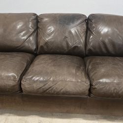 Genuine Leather 3 Seater Sofa Bed Plus 2 Seater Sofa