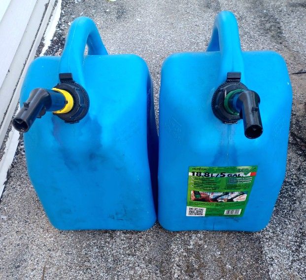 Two 5 Gallon Kerosene Cans w/nozzles
