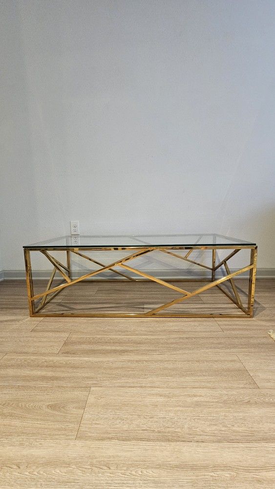Amalfi Gold Chrome Coffee Table