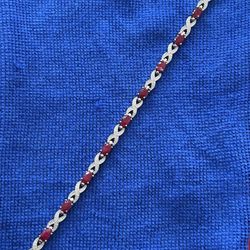 Ruby Tennis Bracelet