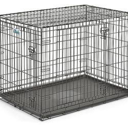 Double Door Dog Crate With Divider