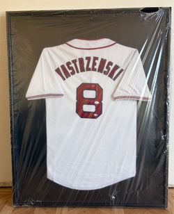 Carl Yastrzemsky Framed Autographed Jersey with COA