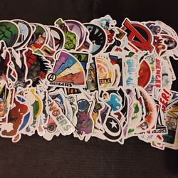 Superhero Sticker lot of 100 
