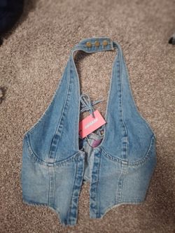 Denim Halter Top