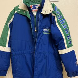 Vintage Seahawks Starter Parka 90s Medium *RARE* Great Condition