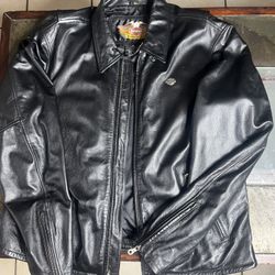 Size XL- Harley-Davidson Motorcycles Men's Black Leather  Biker Jacket
