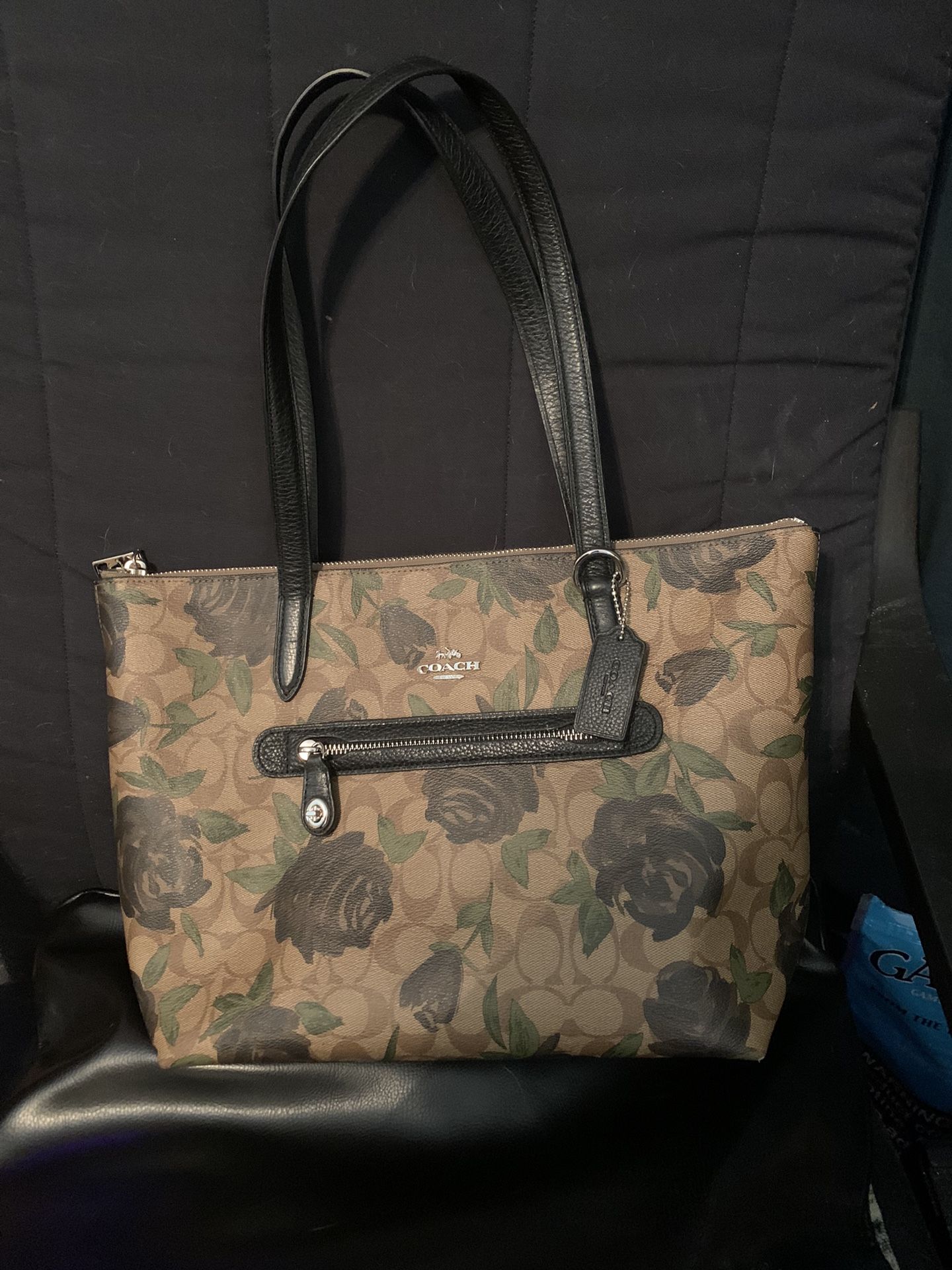 Coach camo rose clearance tote