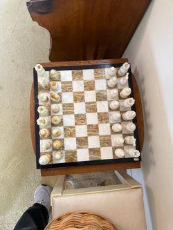 Onyx Chess Set with Stone Board • Complete 32 Pieces