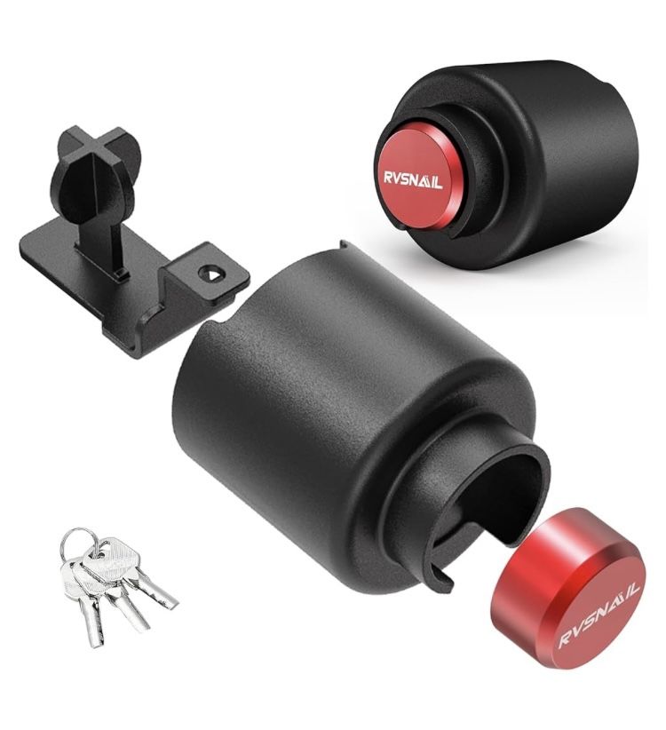 RVSNAIL (2025 Upgraded) Trailer Hitch Locks Fit 2 Inch Coupler with Drainage Hole, Heavy-Duty Anti-Theft Steel Hitch Locks, Trailer Coupler Lock for R