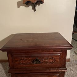 Cherry Wood Nightstand Dresser