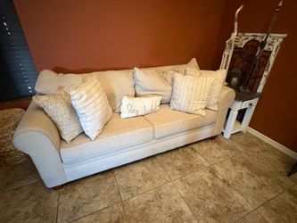 White hide away couches