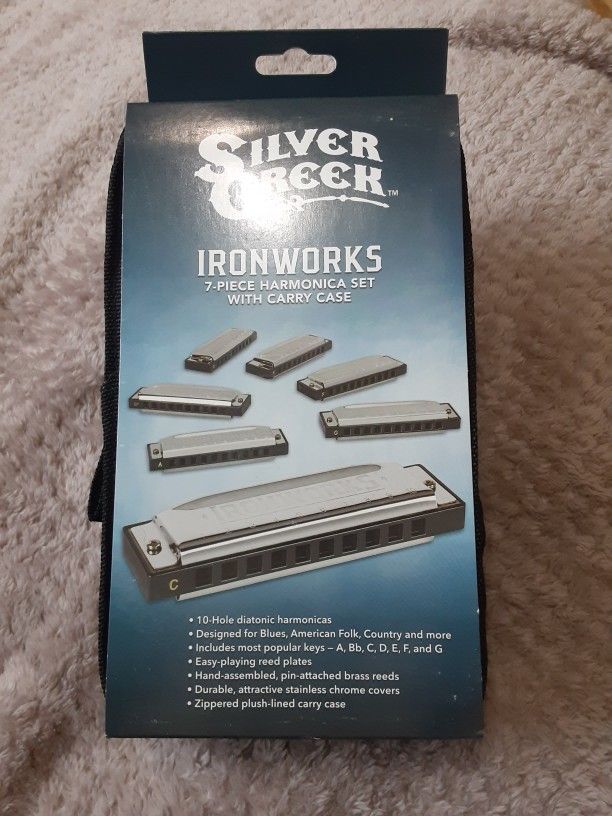 Never Used Harmonica Set