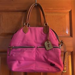 Dooney & Burke Pink Tote - Large Nylon Shopper ~ used