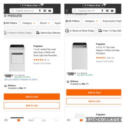 Washer & Dryer Frigidaire