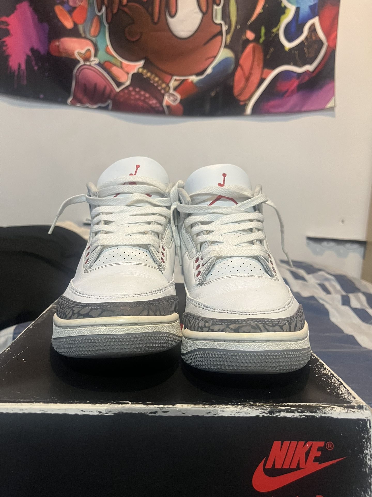  READ DESCRIPTION Jordan 3 White Cement Reimagined Sz9