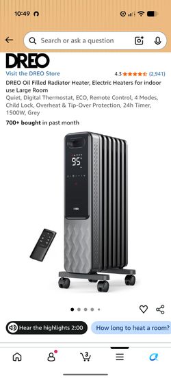 Dreo oil filled heater