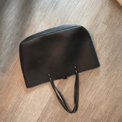 Black Tote Bag With Red Interior 