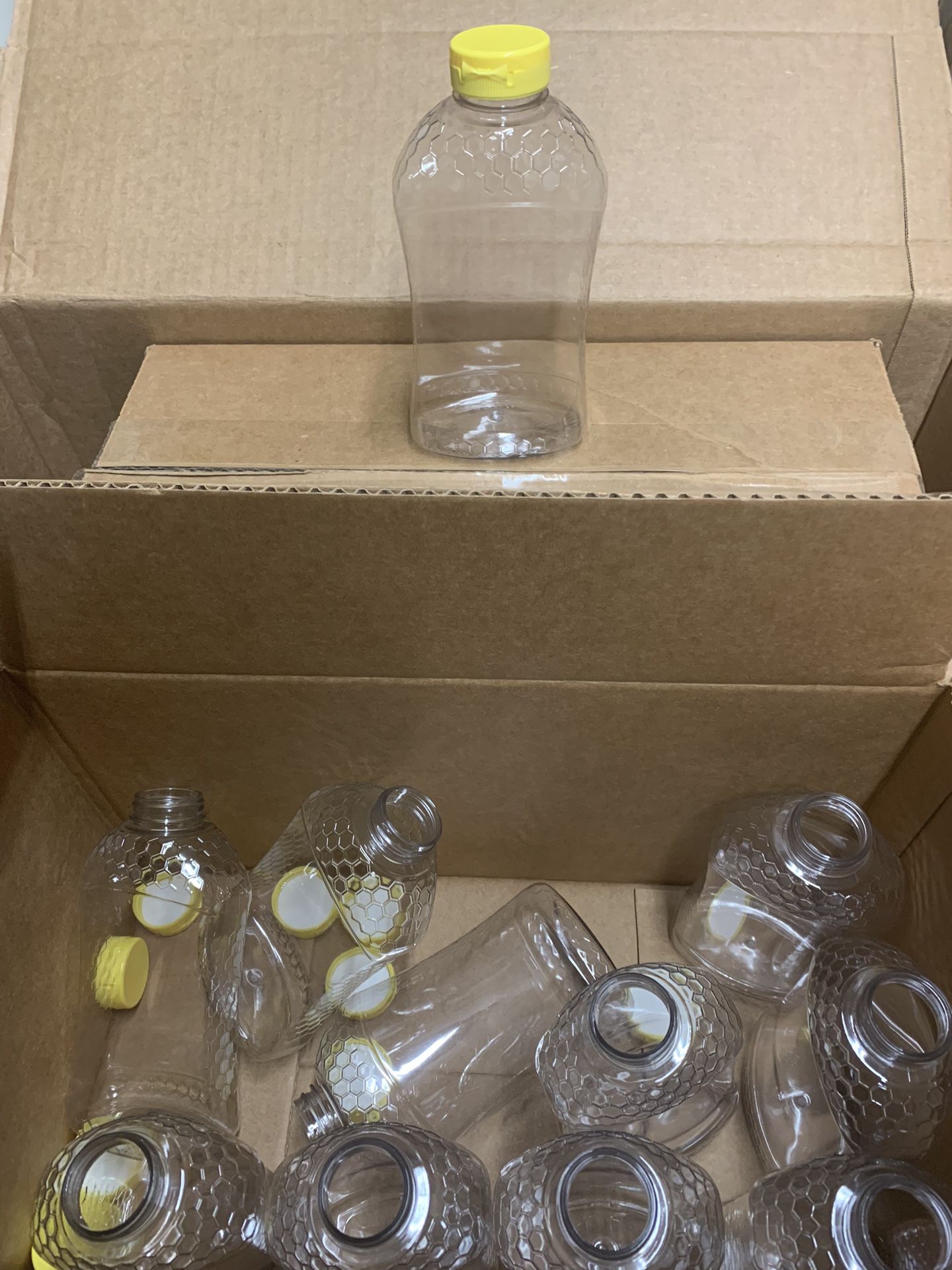 2# Mann Lake Hourglass Honey Jars/ Lids