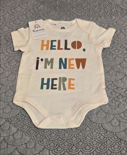 Emerson and Friends  Hello I'm New Here Baby Bodysuit