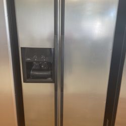 Whirlpool Stainless Steel And Black Refrigerator 
