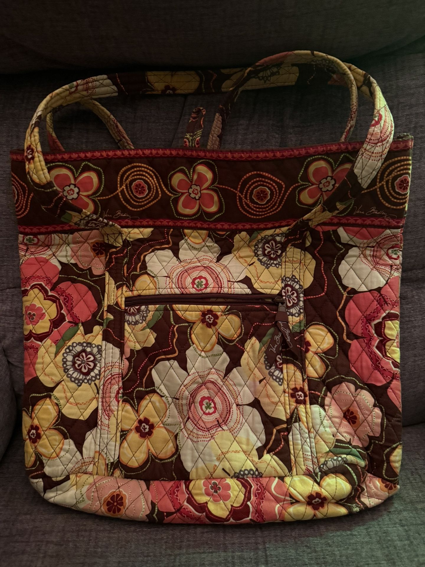 🌺 Vintage Vera Bradley Floral Quilted Tote – Retired Pattern | Pristine Condition!