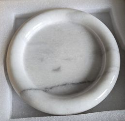 Natural Marble Round Vanity Tray Jewelry Makeup Dish Decorative Tray for Coffee Table,Bathroom,Bedroom