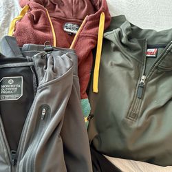 Men’s Large And X-Large Hooded Jackets Sweatshirts 
