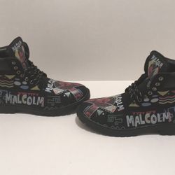 Black Malcolm X Boots ( Limited Edition) 