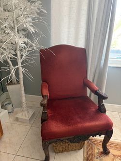 Red occasional chair
