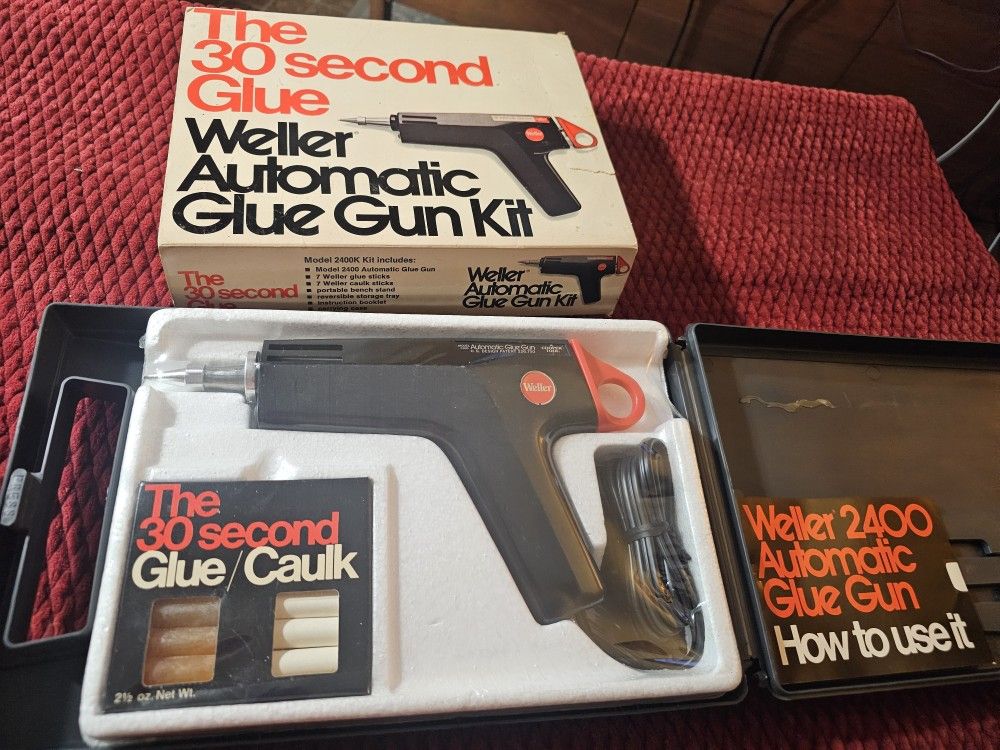 Weller 2400K automatic glue gun kit. $10, firm (new, unused) Made in U.S.A.