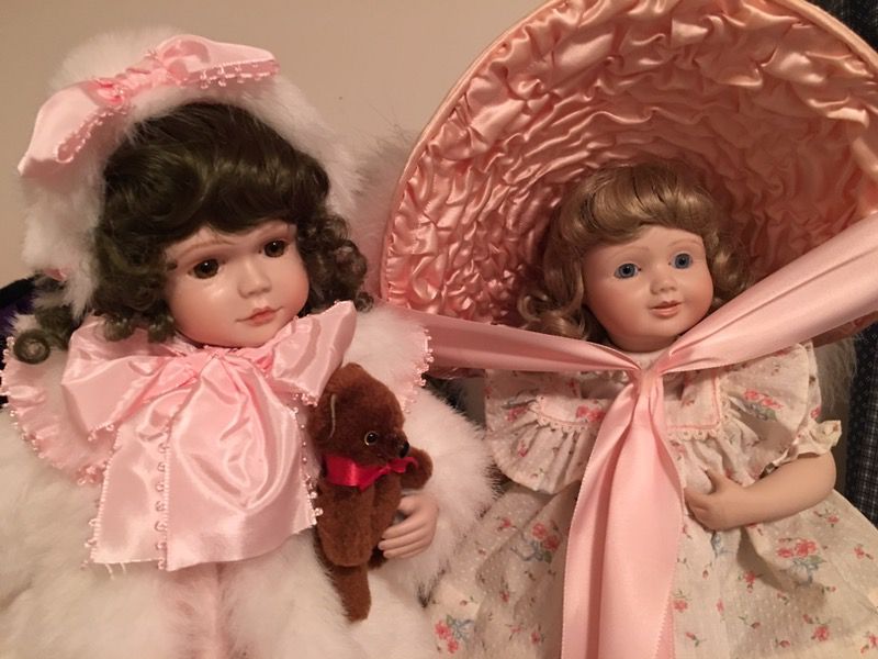 Vintage Set of "Playtime" porcelain dolls