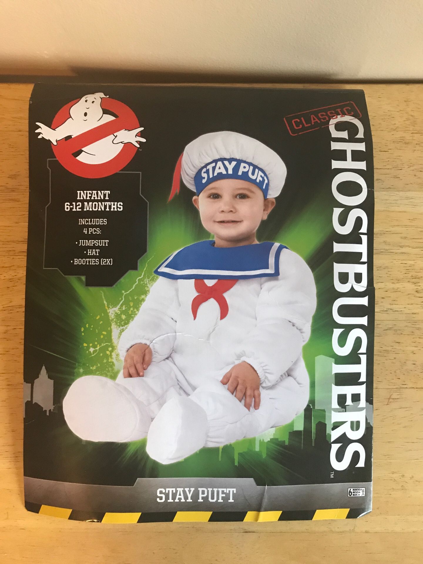 GHOSTBUSTERS STAY PUFT COSTUME GREAT FOR BIRTHDAY OR DRESS UP BABY 6-12 MONTHS