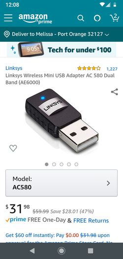 Linksys wireless mini USB adapter